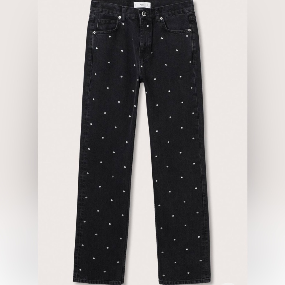 Straight-fit strass jeans